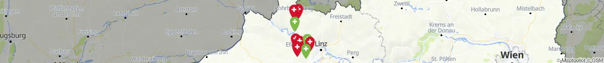 Kartenansicht für Apotheken-Notdienste in der Nähe von Sankt Ulrich im Mühlkreis (Rohrbach, Oberösterreich)